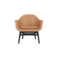 Audo Copenhagen Harbour Lounge Chair in Black Oak and Camel Dunes, packshot on white