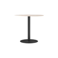 Audo Copenhagen Harbour Column Table, Round 32" Round Base in Sand Ceramic, packshot on white