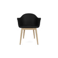 Audo Copenhagen Harbour Arm Chair, Dining Height, Upholstered in Natural Oak with Sierra 1001, packshot on white