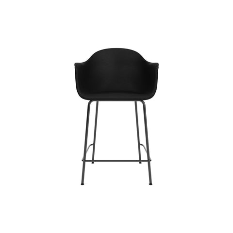 Audo Copenhagen Harbour Arm Chair, Counter & Bar Height, Upholstered Counter in Sierra 1001, packshot on white