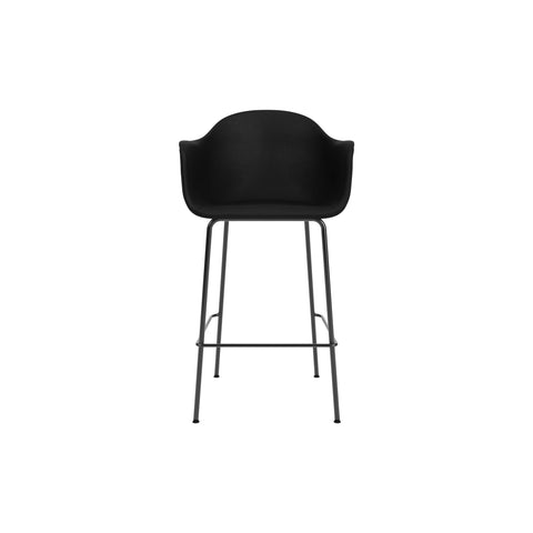 Audo Copenhagen Harbour Arm Chair, Counter & Bar Height, Upholstered Bar in Sierra 1001, packshot on white