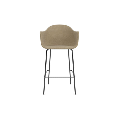 Audo Copenhagen Harbour Arm Chair, Counter & Bar Height, Upholstered Bar in Audo Bouclé 02, packshot on white