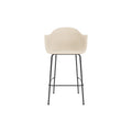 Audo Copenhagen Harbour Arm Chair, Counter & Bar Height, Upholstered Bar in Logan Jasmine, packshot on white