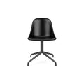 Audo Copenhagen Harbour Side Chair, Dining Height, Upholstered in Black Steel Star Base with Swivel with Aida 1618, packshot on white