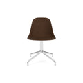 Audo Copenhagen Harbour Side Chair, Dining Height, Upholstered in Polished Aluminum Star Base with Return with Audo Bouclé 07, packshot on white