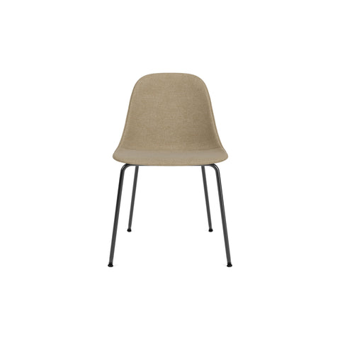 Audo Copenhagen Harbour Side Chair, Dining Height, Upholstered in Black Steel with Audo Bouclé 02, packshot on white