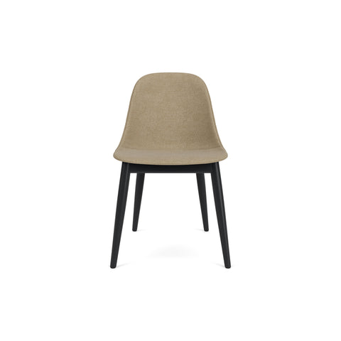 Audo Copenhagen Harbour Side Chair, Dining Height, Upholstered in Black Oak with Audo Bouclé 02, packshot on white
