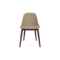 Audo Copenhagen Harbour Side Chair, Dining Height, Upholstered in Dark Stained Oak with Audo Bouclé 02, packshot on white