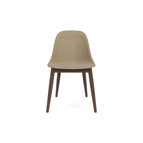 Audo Copenhagen Harbour Side Chair, Dining Height, Upholstered in Dark Stained Oak with Audo Bouclé 02, packshot on white