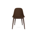 Audo Copenhagen Harbour Side Chair, Dining Height, Upholstered in Dark Stained Oak with Audo Bouclé 07, packshot on white
