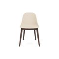 Audo Copenhagen Harbour Side Chair, Dining Height, Upholstered in Dark Stained Oak with Logan Jasmine, packshot on white