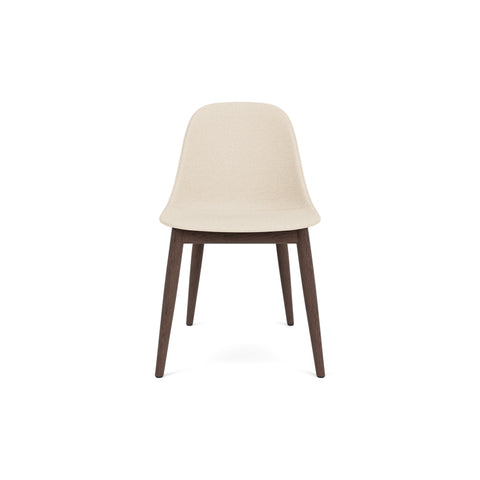 Audo Copenhagen Harbour Side Chair, Dining Height, Upholstered in Dark Stained Oak with Logan Jasmine, packshot on white