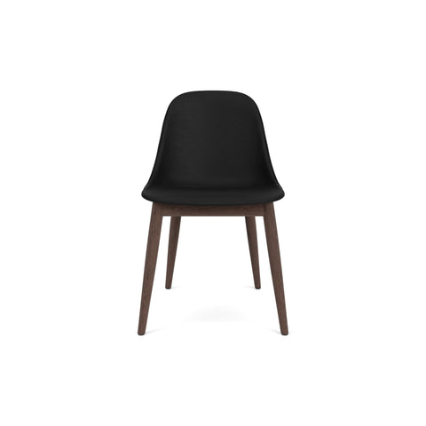 Audo Copenhagen Harbour Side Chair, Dining Height, Upholstered in Dark Stained Oak with Sierra 1001, packshot on white