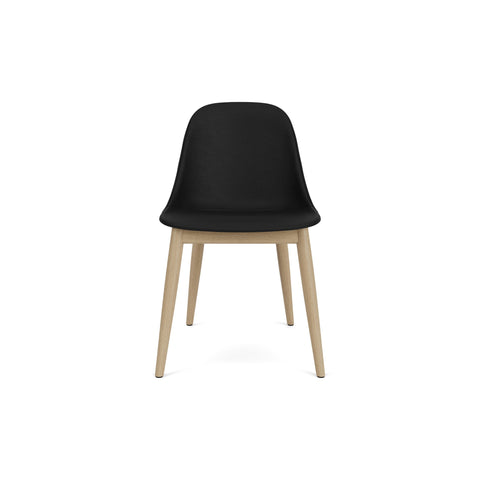 Audo Copenhagen Harbour Side Chair, Dining Height, Upholstered in Natural Oak with Sierra 1001, packshot on white