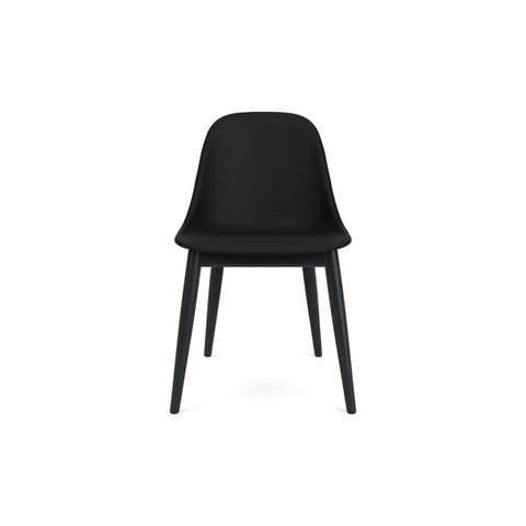 Audo Copenhagen Harbour Side Chair, Dining Height, Upholstered in Black Oak with Sierra 1001, packshot on white