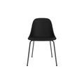 Audo Copenhagen Harbour Side Chair, Dining Height, Upholstered in Black Steel with Sierra 1001, packshot on white