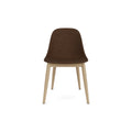 Audo Copenhagen Harbour Side Chair, Dining Height, Upholstered in Natural Oak with Audo Bouclé 07, packshot on white