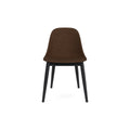 Audo Copenhagen Harbour Side Chair, Dining Height, Upholstered in Black Oak with Audo Bouclé 07, packshot on white
