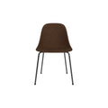 Audo Copenhagen Harbour Side Chair, Dining Height, Upholstered in Black Steel with Audo Bouclé 07, packshot on white