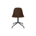 Audo Copenhagen Harbour Side Chair, Dining Height, Upholstered in Black Steel Star Base with Return with Audo Bouclé 07, packshot on white