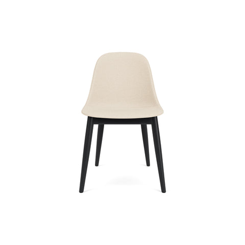 Audo Copenhagen Harbour Side Chair, Dining Height, Upholstered in Black Oak with Logan Jasmine, packshot on white
