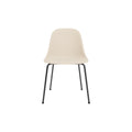 Audo Copenhagen Harbour Side Chair, Dining Height, Upholstered in Black Steel with Logan Jasmine, packshot on white