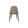Audo Copenhagen Harbour Side Chair, Dining Height, Upholstered in Dark Stained Oak with Logan Flint, packshot on white