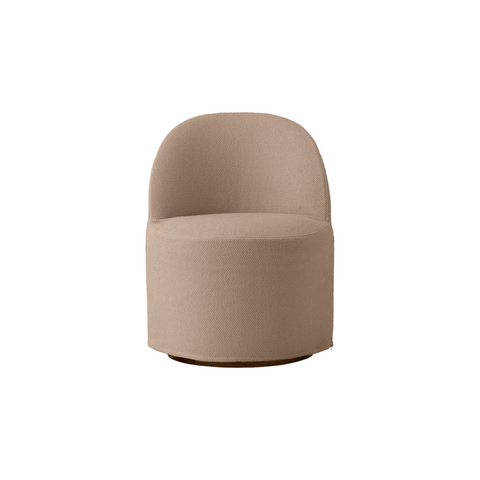 Audo Copenhagen Tearoom Swivel Chair, With Loose Cover, Club Chair in Logan Flint, packshot on white