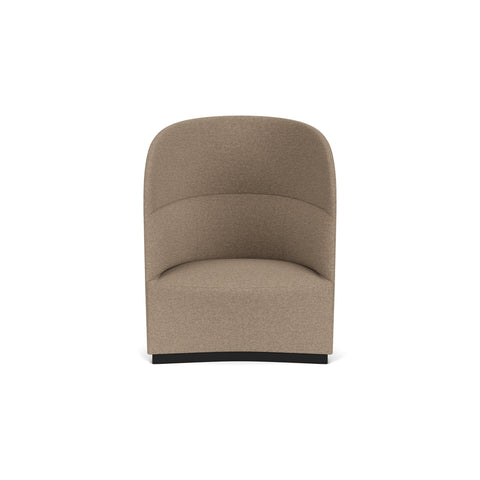 Audo Copenhagen Tearoom Lounge Chair, High Back, US Power Outlet in Logan Flint, packshot on white