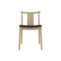 Audo Copenhagen Merkur Dining Chair in Natural Oak with Sierra 1001 seat, packshot on white