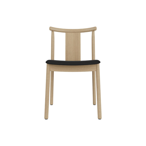 Audo Copenhagen Merkur Dining Chair in Natural Oak with Sierra 1001 seat, packshot on white