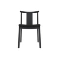 Audo Copenhagen Merkur Dining Chair in Black Oak with Sierra 1001 seat, packshot on white