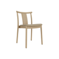 Audo Copenhagen Merkur Dining Chair in Natural Oak with Audo Bouclé 02 seat, packshot on white
