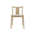 Audo Copenhagen Merkur Dining Chair in Natural Oak with Logan Jasmine seat, packshot on white