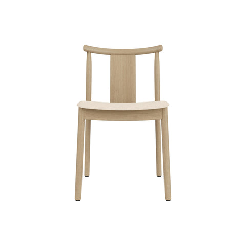 Audo Copenhagen Merkur Dining Chair in Natural Oak with Logan Jasmine seat, packshot on white