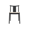 Audo Copenhagen Merkur Dining Chair in Black Oak with Logan Jasmine seat, packshot on white