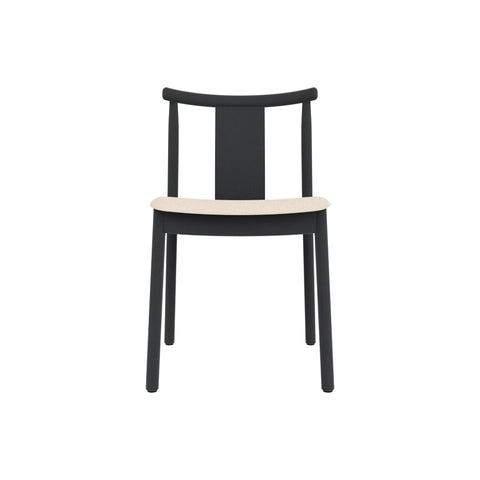 Audo Copenhagen Merkur Dining Chair in Black Oak with Logan Jasmine seat, packshot on white