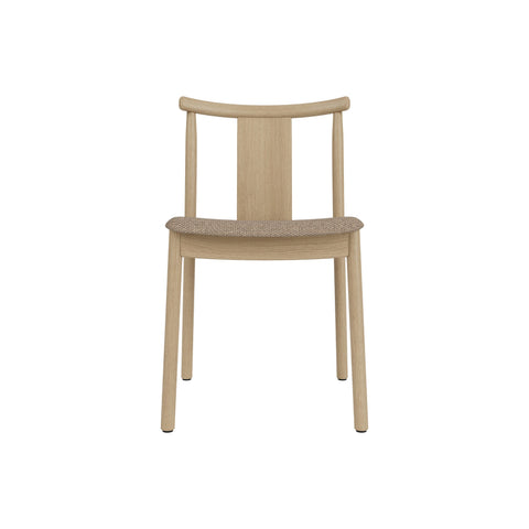 Audo Copenhagen Merkur Dining Chair in Natural Oak with Logan Flint seat, packshot on white