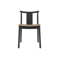 Audo Copenhagen Merkur Dining Chair in Black Oak with Sierra 1611 seat, packshot on white