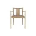 Audo Copenhagen Merkur Dining Chair w/ Armrests in Natural Oak with Sierra 1611 seat, packshot on white