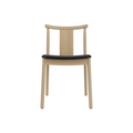 Audo Copenhagen Merkur Dining Chair in Natural Oak with Aida 1618 seat, packshot on white