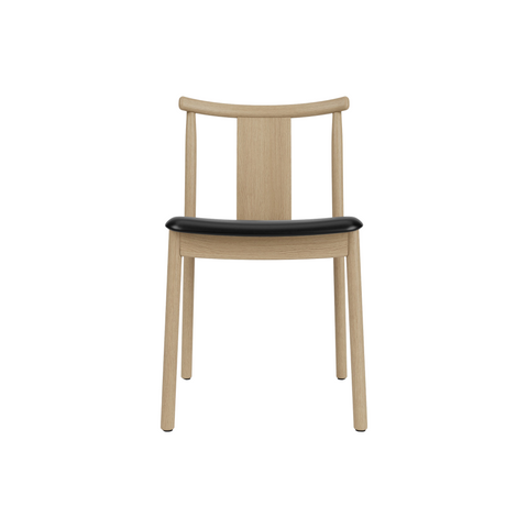 Audo Copenhagen Merkur Dining Chair in Natural Oak with Aida 1618 seat, packshot on white