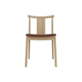 Audo Copenhagen Merkur Dining Chair in Natural Oak with Aida 0329 seat, packshot on white