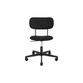 Audo Copenhagen Co Task Chair, Fully Upholstered, Without Arms in Black Aluminum with Sierra 1001, packshot on white