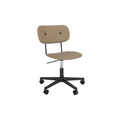 Audo Copenhagen Co Task Chair, Fully Upholstered, Without Arms in Black Aluminum with Sierra 1611, packshot on white