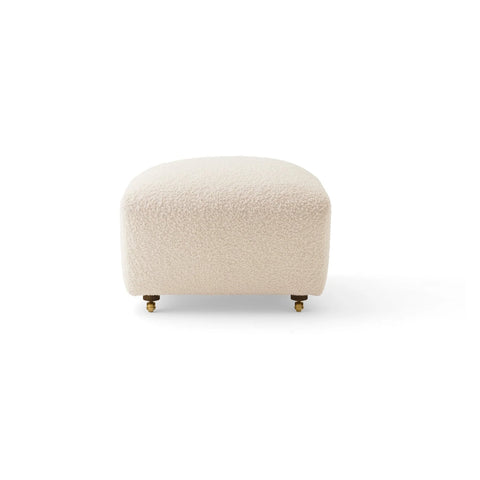 Audo Copenhagen The Tired Man Ottoman in Dark Stained Oak with Baena 14, packshot on white
