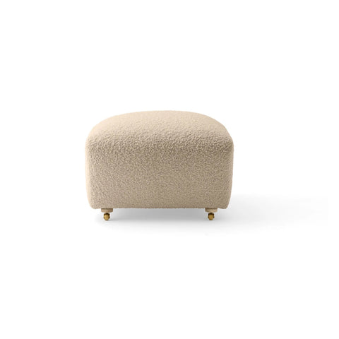 Audo Copenhagen The Tired Man Ottoman in Natural Oak with Baena 15, packshot on white