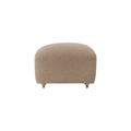 Audo Copenhagen The Tired Man Ottoman in Natural Oak with Logan Flint, packshot on white