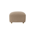 Audo Copenhagen The Tired Man Ottoman in Dark Stained Oak with Logan Flint, packshot on white