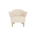 Audo Copenhagen Ingeborg Lounge Chair in Natural Oak with Logan Jasmine, packshot on white